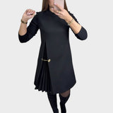 Ruanita | Vestido Plisado con Cadena