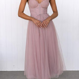 VESTIDO MAXI DE CHIFFON ESTILO PRINCESA