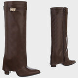 Luna |  Botas de Caña Alta de Cuero