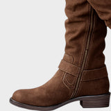 Gloria | Bota de Caña Alta con Detalle de Malla Trenzada