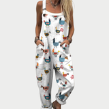Elena | Mono Estampado de Tirantes con Motivos Divertidos Cómodo