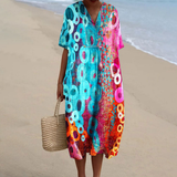Amara - Vestido de Verano Tie & Dye en Colores Brillantes