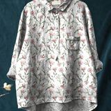 Milagros | Camisa Casual de Mujer con Patrón Floral Rosa de Primavera