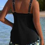 Laluna | Tankini a rayas con pantalones cortos de playa de dos piezas