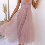 VESTIDO MAXI DE CHIFFON ESTILO PRINCESA