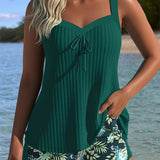 Laluna | Tankini a rayas con pantalones cortos de playa de dos piezas