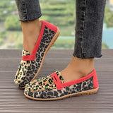 Aimee™ | Mocasin Leopardo Rojo