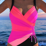 Bañador cruzado de lujo con estampado colorido