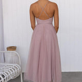 VESTIDO MAXI DE CHIFFON ESTILO PRINCESA