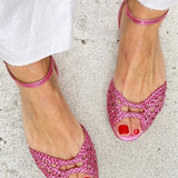 Sara | Sandalias Trenzadas Doradas
