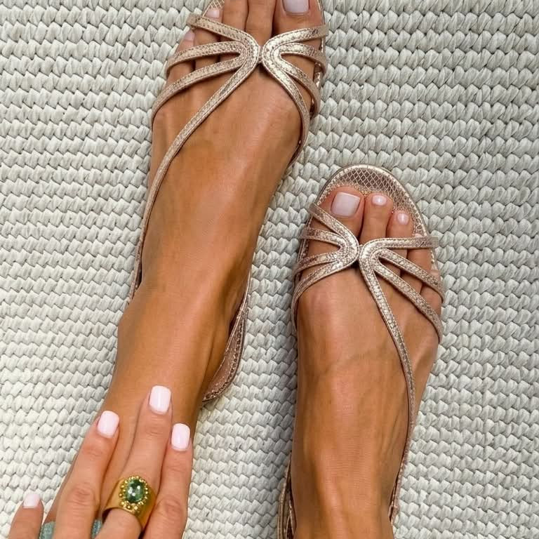 Lucía | Sandalias Doradas Elegancia Veraniega