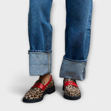 Liora™ | Mocasín de Leopardo con Punta Redonda