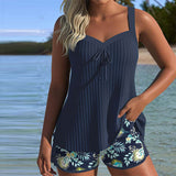 Laluna | Tankini a rayas con pantalones cortos de playa de dos piezas