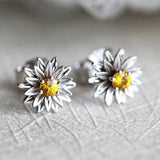 Pendientes Vintage de Plata con Flor
