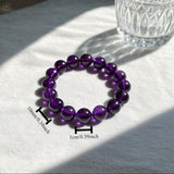 Pulsera "Valeria" con perlas moradas