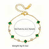 Pulsera Carolina con Esmeralda