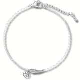 Pulsera Monumento de Plata con Pluma de Ángel y Huella | Hecho a Mano