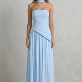 VESTIDO MAXI PALABRA DE HONOR CON DRAPEADO ESCULPIDO