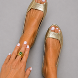 Carmen | Sandalias Doradas Comfort Chic