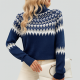 Ella | Suéter Elegante de Punto Geométrico