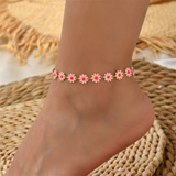 Pulsera de tobillo dorada "Daisy"