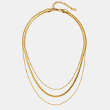 Collar de Cadena de Oro de Múltiples Capas