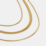 Collar de Cadena de Oro de Múltiples Capas
