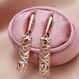 Pendientes Colgantes Rectangulares en Oro