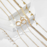 Conjunto de pulseras Bohemio en color dorado