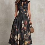 VESTIDO MIDI CON ELEGANCIA FLORAL VINTAGE