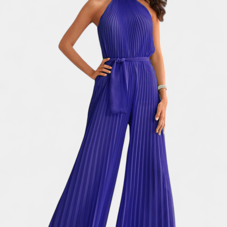 Patrizia Mono Palazzo Plisado con Cuello Halter
