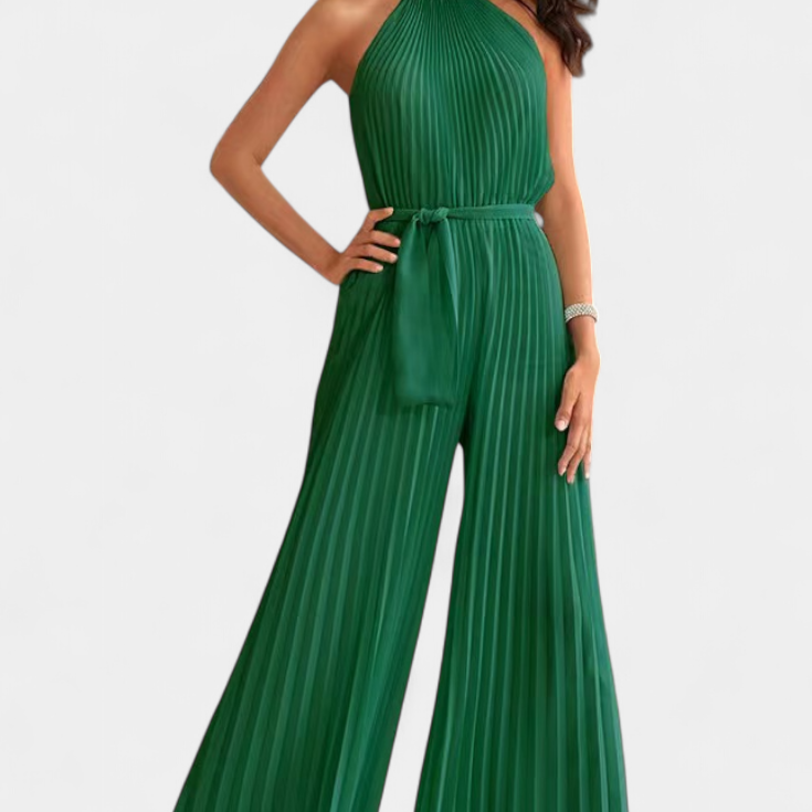 Patrizia Mono Palazzo Plisado con Cuello Halter
