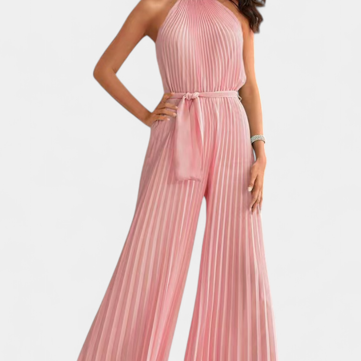 Patrizia Mono Palazzo Plisado con Cuello Halter