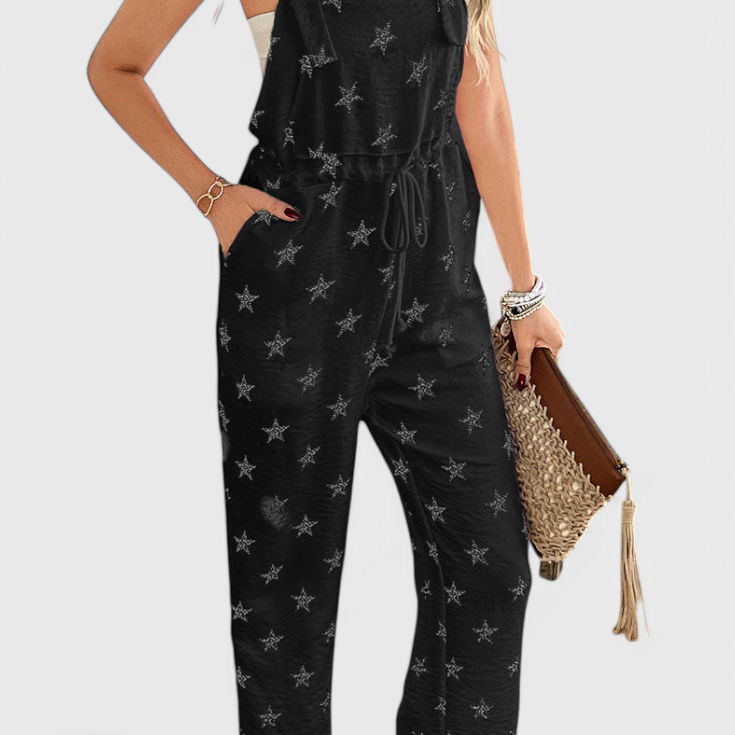 Bianca Mono Largo Relajado con Estampado de Estrellas