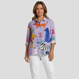 Paula | Camiseta Casual de Arte de Perros
