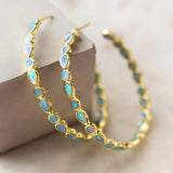 Pulseras retro de oro con ópalo azul