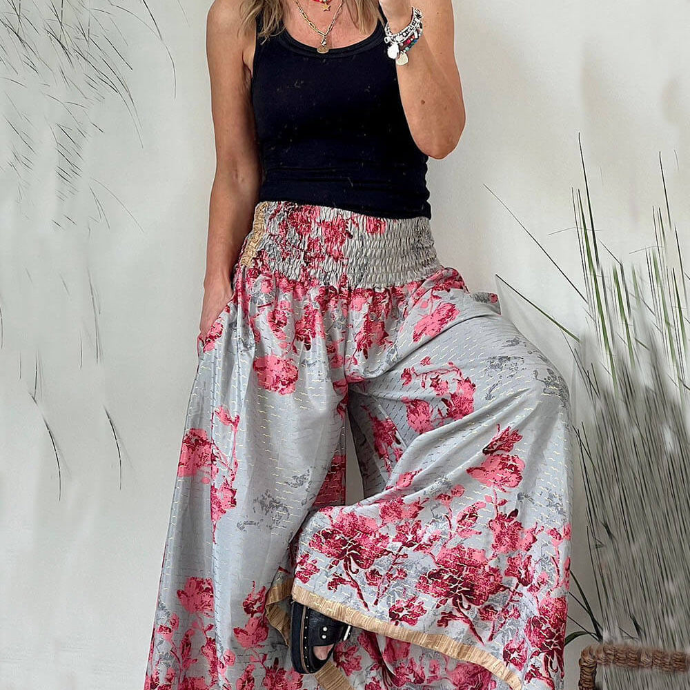 Pantalones de smock amplios Fun Times