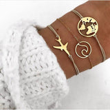 Conjunto de pulseras brillantes de lujo