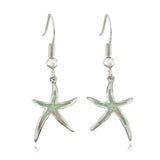 Pendientes de Estrella de Mar en Ópalo y Plata