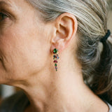 Pendientes de Oro con Zirconitas de Colores