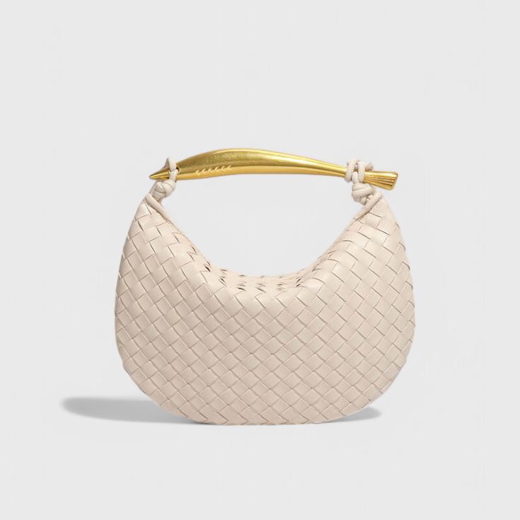 Gerda Bolso Woven con Asa Dorada