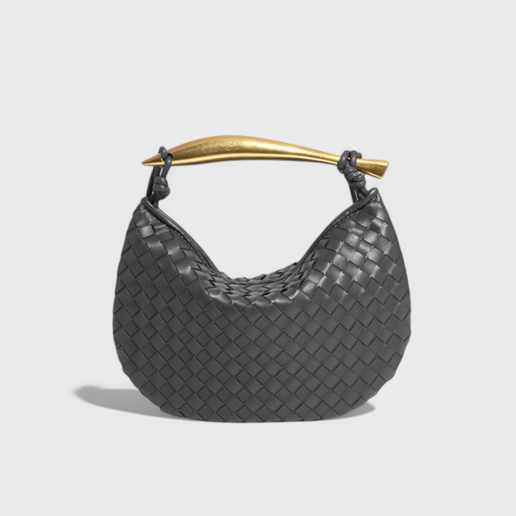 Paola - Bolso Woven con Asa Dorada