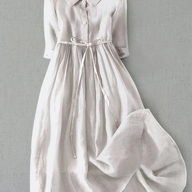 Isabel | Elegante Vestido de Media Manga con Cinta en la Cintura
