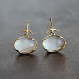 Pendientes Vintage en Oro con Selénite