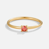 Anillos de oro con piedra de nacimiento