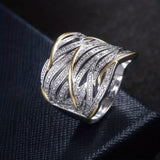 Anillo retorcido de múltiples capas elegante
