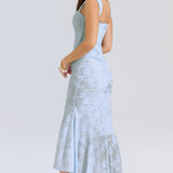 VESTIDO LARGO CON CORSET Y MODELADO ELEGANTE