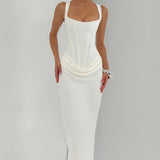Leonor - Vestido maxi de escote cuadrado