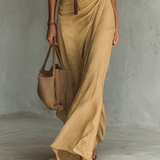 Isabel | Maxivestido con cuello de solapa y manga larga