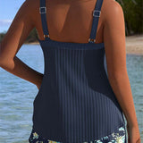 Laluna | Tankini a rayas con pantalones cortos de playa de dos piezas